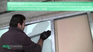 Isolamento termo acustico TRYWALL parete leggera [upl. by Aihn]