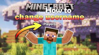 How to Change Minecraft Username Java Edition [upl. by Westley]