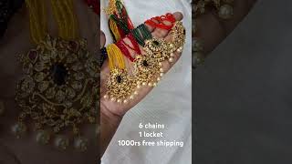 6 chains 1 locket 1000rs free shipping 7032223838 [upl. by Gerita]