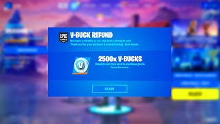 FORTNITE is REFUNDING VBUCKS Claim Now [upl. by Gamages482]