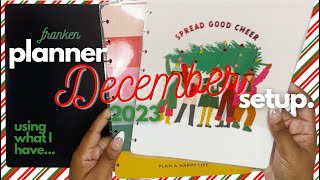 December 2023 frankenplanner setup  monthly plan with me  getting ready for 2024 [upl. by Junieta]