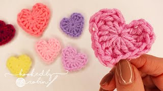 How to Crochet a Heart in just 2 MINUTES ❤ [upl. by Fitton]