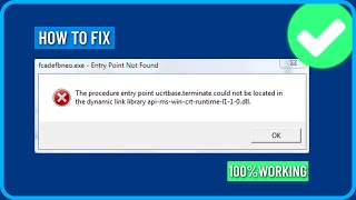 How to Fix Dynamic Link Library apimswincrtruntimel110dll Error in Windows 111087 [upl. by Millman]