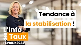 En février tendance à la stabilisation des taux  Linfo des taux février 2024 [upl. by Ainegue]