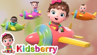 Ten Little Airplanes  More Nursery Rhymes amp Baby Songs  Kidsberry [upl. by Nedra]