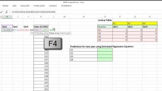 Basic Excel Business Analytics 56 Forecasting with Linear Regression Trend amp Seasonal Pattern [upl. by Morna]