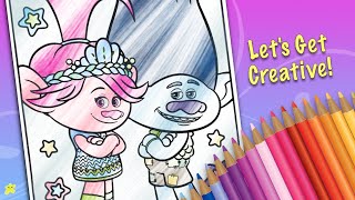 Coloring Trolls Band Together Poppy and Branch  KP [upl. by Naivaf]