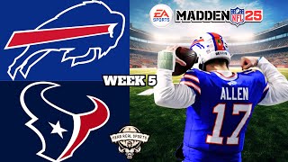 BILLS vs TEXANS  NFL Week 5  MADDEN 25 PREDICTIONS [upl. by Femi]