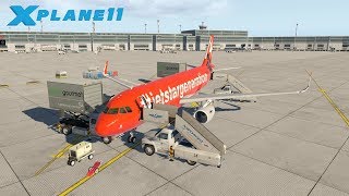 XPlane 11 JarDesign JetStar A320 Preparation Taxi Takeoff Frankfurt am Main Airport [upl. by Ranita]