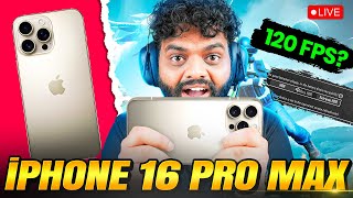 iPhone 16 Pro Max 120 with True FPS BGMI⚡Live Test [upl. by Coe924]