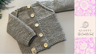 TUTO TRICOT  GILET BÉBÉ quotANGELquot [upl. by Leonie201]