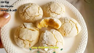 Eggless Lemon Crinkle Cookies  EGGLESS LEMON COOKIES [upl. by Anifad]