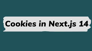 Setting Cookies in Nextjs 14  API Routes [upl. by Renner]