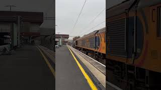 Class 66 cleaning the tracks at Birmingham International Railway Station [upl. by Amian]