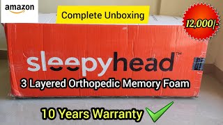 Sleepyhead Original Orthopedic Memory Foam Mattress  हिंदी Review amp Unboxing ✅ [upl. by Bum721]