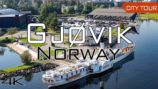 Gjøvik Norway  City Tour amp Drone 4k [upl. by Broida95]