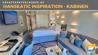 HANSEATIC inspiration  Alle Kabinen amp Suiten an Bord im Rundgang  HapagLloyd Cruises [upl. by Von]