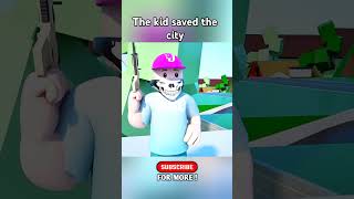 Save a child or a whole city from zombies🧟‍♀️ Roblox animation shorts roblox animation [upl. by Atinal]