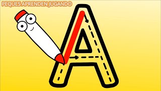 Aprende a escribir las letras del abecedario de la A a la Z Video para niños PequesAprendenJugando [upl. by Dill]