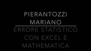 Errore statistico Esercizi [upl. by Strickman526]