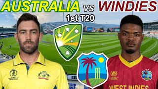 AUSTRALIA vs WEST INDIES Live Commentary 1st T20 2024 [upl. by Damaris]