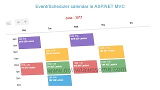 EventScheduler calendar in aspnet MVC application [upl. by Abbye]