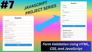 Form Validation Using HTML CSS and JavaScript 7 [upl. by Anilec]