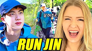 Americans React To JIN CLIMBING MT HALLASAN Run Jin Episode 1 [upl. by Hortense]