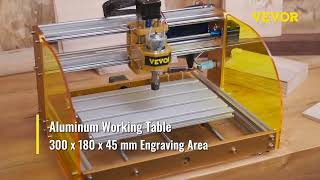 VEVOR CNC Router Machine 3018PRO Easy Setup Precise Engraving Powerful Motors [upl. by Thanh271]