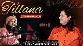 Tillana Recital  Live Performance by Sooryagayathri in Presence of Anandmurti Gurumaa  Rishikesh [upl. by Atnohs]