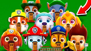 ENCONTRÉ LAS CASAS DE LA PAW PATROL EN MINECRAFT 😱 [upl. by Neelia]