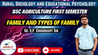 Rural Sociology and Educational Psychology II Family and Types of Family II [upl. by Bagger393]