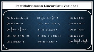 Ulangan Harian Matematika Materi Pertidaksamaan Linear Satu Variabel [upl. by Etak]