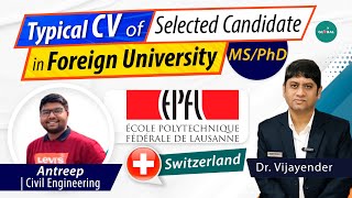 Typical CV of Selected Candidate in Foreign University  MSPhD [upl. by Jarrod496]