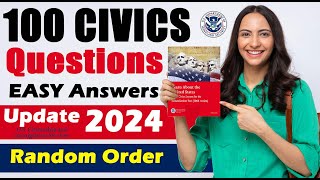 2024 Update 100 Civics Questions and answers For the US Citizenship Test N400 Interview [upl. by Luther787]