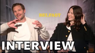 BELFAST Interview  Jamie Dornan and Caitriona Balfe Talk Iconic quotEverlasting Lovequot Performance [upl. by Roht]