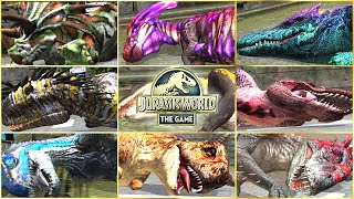 ALL DINOSAURS DEATH amp DEFEAT SCENE ANIMATION  Jurassic World The Game [upl. by Trainor776]