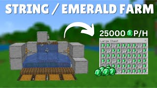 MINECRAFT EASIEST STRING  EMERALD FARM IN 121 [upl. by Alleram]