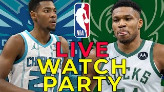 🔴 Charlotte Hornets at Milwaukee Bucks Live Stream Watch Party [upl. by Neruat953]