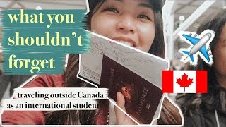 Can You Travel Outside Canada While Studying  International Student in Canada  Glaire Cartago [upl. by Hamian]