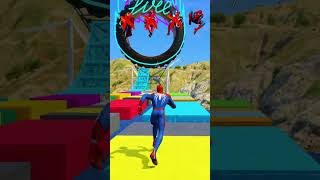 GTA5  which superheroes is luckier Ep 884 gta5 spiderman gta5superhero [upl. by Leihcar]