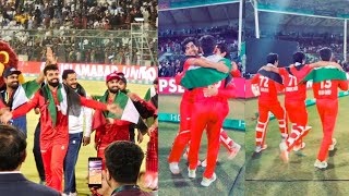 Islamabad United Heart winning celebration with Palestine flags after winning PSL Final [upl. by Nivrek]