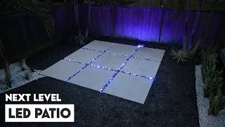 How I took my patio to the next level  Concrete patio with LED [upl. by Peednas]