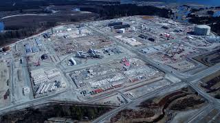 LNG Canada Kitimat Construction Update April 2022 [upl. by Elkin]