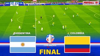 ARGENTINA vs COLOMBIA FINAL  Copa America 2024  Full Match All Goals  Realistic PES Gameplay [upl. by As]