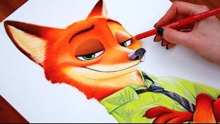 ZOOTOPIA Drawing NICK WILDE [upl. by Ocimad260]