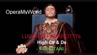 Luciano Pavarottis High C and High Ds in I Puritani 19681976 [upl. by Etteroma]