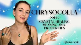 CHRYSOCOLLA  Crystal Healing Meaning Zodiac signs Chakra healing [upl. by Lennej]