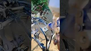 Splendor bike chassis painting process 😍😍😍 automobile splendormodified bike splendor bikelover [upl. by Frame212]