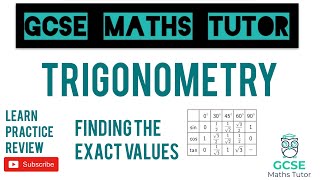 How To Find The Exact Trigonometric Values  Trick for Trigonometry  Sin Cos Tan  GCSE Maths Tutor [upl. by Naharba]